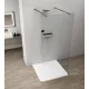 Polysan Esca szabadon álló Walk in zuhanyfal átlátszó üveggel 1500x2100 mm matt fekete kivitelben