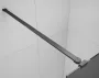 Polysan Esca szabadon álló Walk in zuhanyfal átlátszó üveggel 1500x2100 mm matt fekete kivitelben