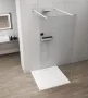 Polysan Esca szabadon álló Walk-in zuhanyfal átlátszó üveggel 1500x2100 mm, matt fehér ES1015-07