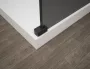 Polysan Esca Walk in zuhanyfal átlátszó üveggel 700x2100 mm matt fekete kivitelben