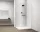 Polysan Esca Walk-in zuhanyfal átlátszó üveggel 900x2100 mm, matt fehér profillal.