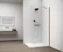 Polysan Esca Walk-in zuhanyfal átlátszó üveggel 900x2100 mm, matt arany profillal.