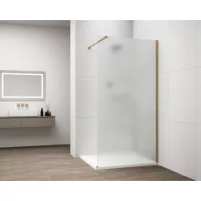 Polysan Esca Walk-in zuhanyfal matt üveggel 1000x2100 mm, matt arany profillal.