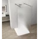 Polysan Esca szabadon álló Walk-in zuhanyfal matt üveggel 1000x2100 mm, matt fekete profillal.