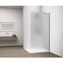 Polysan Esca Walk-in zuhanyfal matt üveggel 1100x2100 mm, matt fehér profillal.