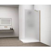 Polysan Esca Walk-in zuhanyfal matt üveggel 1100x2100 mm, matt arany profillal.