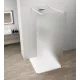 Polysan Esca szabadon álló Walk-in zuhanyfal matt üveggel 1100x2100 mm, matt fehér profillal.