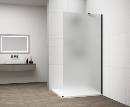 Polysan ESCA Walk-in zuhanyfal matt üveggel 1300x2100 mm, matt fekete ES1113-02