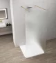 Polysan Esca szabadon álló Walk-in zuhanyfal matt üveggel 1300x2100 mm, matt arany profillal.