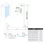 Polysan Esca Walk-in zuhanyfal matt üveggel 1400x2100 mm, matt arany profillal.
