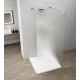 Polysan Esca szabadon álló Walk-in zuhanyfal matt üveggel 1400x2100 mm, króm profillal.