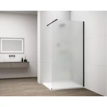   Polysan ESCA Walk-in zuhanyfal matt üveggel 700x2100 mm, matt fekete ES1170-02