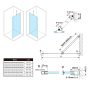 Polysan ESCA Walk-in zuhanyfal matt üveggel 800x2100 mm, matt fekete ES1180-02