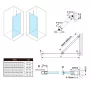 Polysan ESCA Walk-in zuhanyfal matt üveggel 800x2100 mm, matt fekete ES1180-02