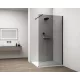 Polysan ESCA Walk-in zuhanyfal sötétített üveggel 1100x2100 mm, matt fekete ES1211-02