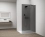 Polysan ESCA Walk-in zuhanyfal sötétített üveggel 1100x2100 mm, matt fekete ES1211-02