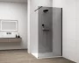 Polysan ESCA Walk-in zuhanyfal sötétített üveggel 1100x2100 mm, matt fekete ES1211-02