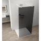 Polysan Esca szabadon álló Walk-in zuhanyfal sötétített üveggel 1100x2100 mm, matt fehér profillal.