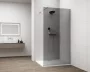 Polysan Esca Walk-in zuhanyfal 1200x2100 mm sötétített üveggel, króm kivitelben.