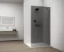 Polysan Esca Walk-in zuhanyfal 1200x2100 mm sötétített üveggel, króm kivitelben.
