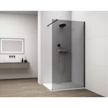   Polysan ESCA Walk-in zuhanyfal sötétített üveggel 1200x2100 mm, matt fekete ES1212-02