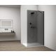 Polysan ESCA Walk-in zuhanyfal sötétített üveggel 1200x2100 mm, matt fekete ES1212-02