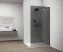 Polysan ESCA Walk-in zuhanyfal sötétített üveggel 1200x2100 mm, matt fekete ES1212-02
