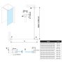 Polysan ESCA Walk-in zuhanyfal 767x2100 mm flutes üveg, AntiDrop bevonattal ES1380