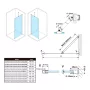 Polysan Esca Walk-in zuhanyfal matt füst üveggel 1067x2100 mm AntiDrop bevonattal.