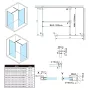 Polysan Esca Walk-in zuhanyfal matt füst üveggel 667x2100 mm AntiDrop bevonattal.