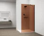 Polysan Esca Walk in zuhanyfal barna üveggel 900x2100 mm matt fekete kivitelben