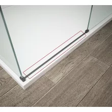   Polysan ESCA vízvető küszöb 1200mm Walk-in zuhanyfalhoz, matt fekete ES7425