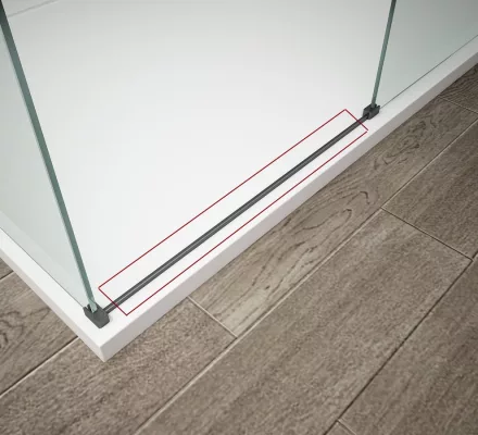 Polysan ESCA vízvető küszöb 1200mm Walk-in zuhanyfalhoz, matt fekete ES7425