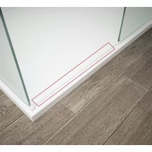   Polysan ESCA vízvető küszöb 1200 mm Walk-in zuhanyfalhoz, matt fehér ES7434