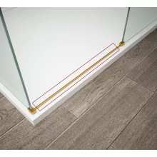   Polysan ESCA vízvető küszöb 1200 mm Walk-in zuhanyfalhoz, matt arany ES7446