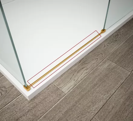 Polysan ESCA vízvető küszöb 1200 mm Walk-in zuhanyfalhoz, matt arany ES7446
