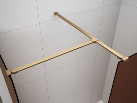 Polysan ESCA Walk-in zuhanyfalhoz T-merevítő, matt arany ES7546