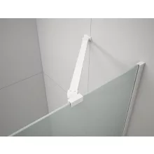   Polysan ESCA Walk-in zuhanyfalhoz sarokmerevítő 900 mm, matt fehér ES7834