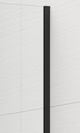 Polysan ESCA Walk-in zuhanyfalhoz fali profil 2100 mm, matt fekete ES8025