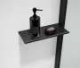 Polysan Esca fali profilhoz rögzíthető zuhanypolc 230x120 mm, matt fekete kivitelben.