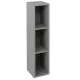 Sapho Espace polcos felsőszekrény ajtó nélkül 20x94x22 cm, ezüst tölgy ESC130-1111