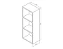 Sapho Espace polcos oldalszekrény ajtó nélkül 35x94x22 cm, fehér ESC170-3030