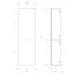 Sapho Espace 2 ajtós faliszekrény 50x172x32 cm univerzális nyitással, polar tölgy ESC450-1010