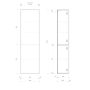 Sapho Espace két ajtós fali szekrény 50x172x32 cm univerzális nyitással, rusztikus fenyő ESC450-1616