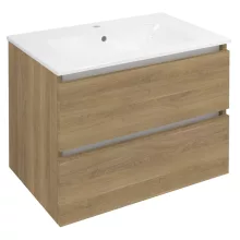 Sapho Ezara 2 fiókos fali mosdószekrény szifonkivágással 70x52x46 cm, cuneo tölgy.