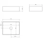 Sapho Formigo beton mosdótál 48x37 cm, homok FG114