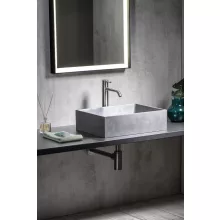 Sapho Formigo beton mosdótál 48x37 cm, ezüst FG119