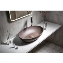 Sapho Formigo beton mosdótál 60x40 cm, barna FG215