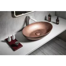 Sapho Formigo beton mosdótál 60x40 cm, réz FG220