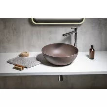 Sapho Formigo beton mosdótál 39x39 cm, barna FG315